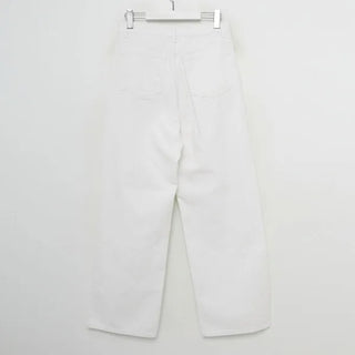 Side pintuck cotton pants