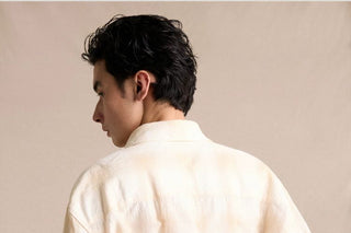 [CULTUM] Linen Blend Check Seersucker Shirt