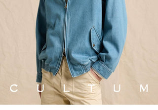 [CULTUM] Lyocell Denim Harrington Jacket