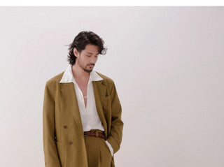 [CULTUM] Washable Bamboo Fiber Double-Breasted Suit Set