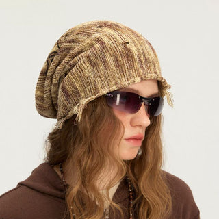 [Monterest] Starfish Print Distressed Knit Beanie