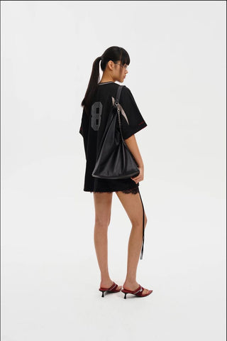 [MASONPRINCE] Oversized Deconstructed Jersey T-Shirt