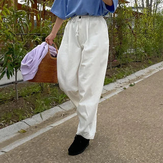 cotton balloon pants (white)
