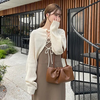 2-way knit bolero cardigan
