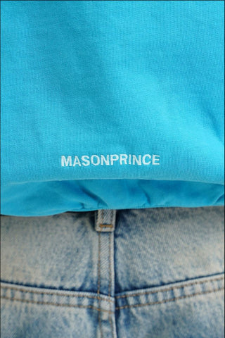 [MASONPRINCE] Boxy-Fit Hooded Zip-Up Cardigan