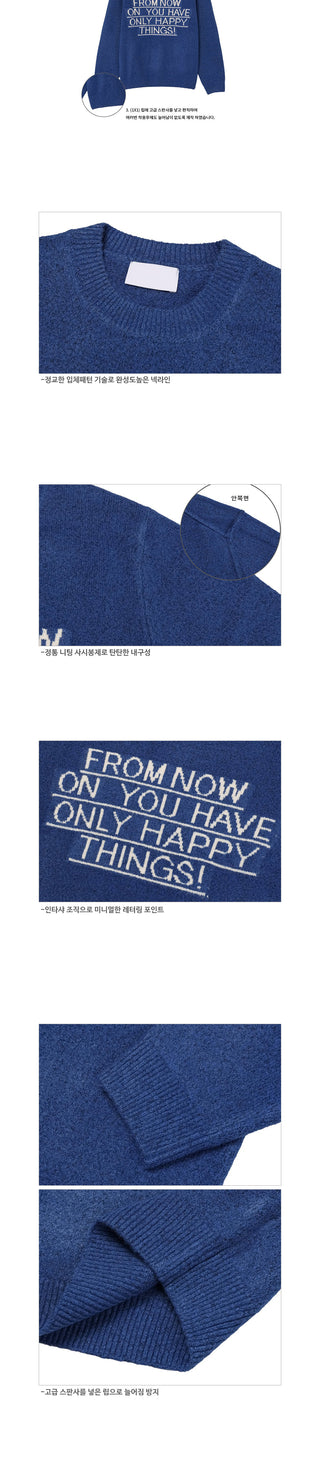 FROM NOW Intarsia Soft Knit