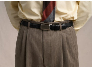 [CULTUM] Wool Blend Double Pleat Straight Trousers