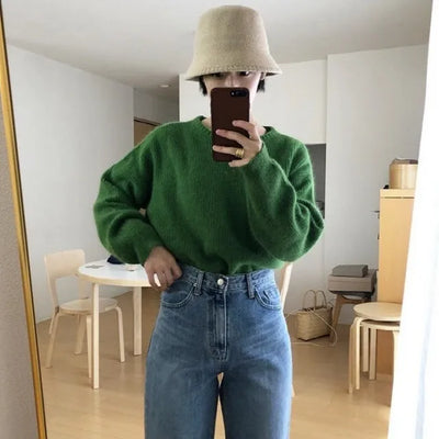 color pop angora knit