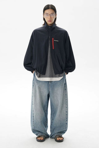 [MASONPRINCE] Lightweight Nylon Stand Collar Jacket