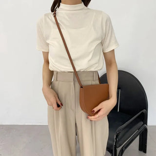 daily soft half neck T
