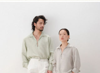 [CULTUM] Relaxed Deep V-neck Shirt