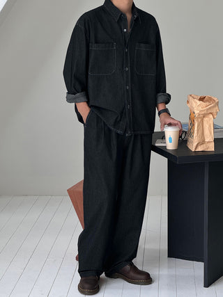 Thomas Raw Denim Shirt