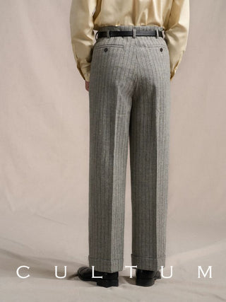 [CULTUM] Heavyweight Wool Double Pleat Trousers