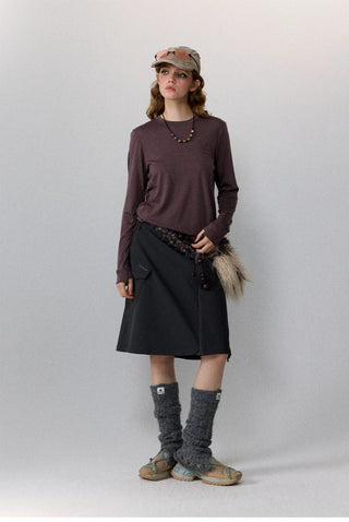 [Monterest] Merino Wool Blend Relaxed Long Sleeve Tee