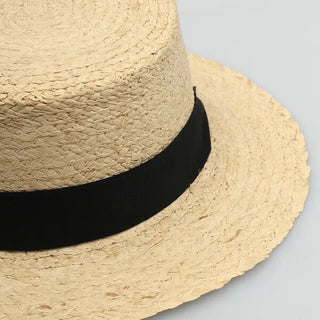 Ribbon boater hat