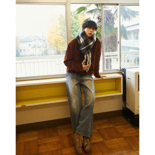 Wide Wash Carpenter Denim Pants