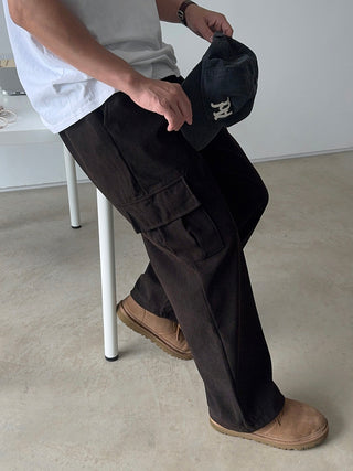 Reason Corduroy Cargo String Pants
