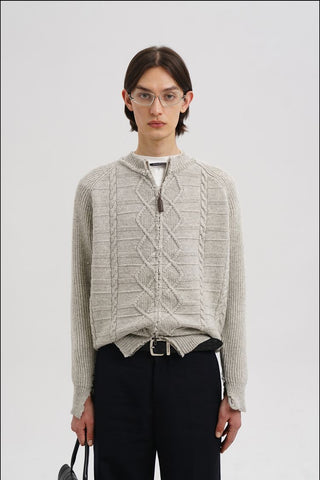 [MASONPRINCE] Cable Knit Cardigan
