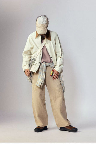 [Monterest] Corduroy Collar Multi-Pocket Field Jacket