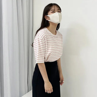 basic striped short sleeved tee