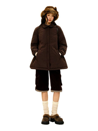 [Moromoro2] Doll Collar A-Line Padded  Jacket