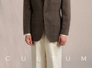 [CULTUM] 1930s Wool Herringbone Check Blazer