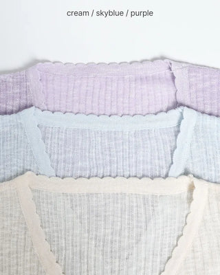 V-neck sheer cardigan