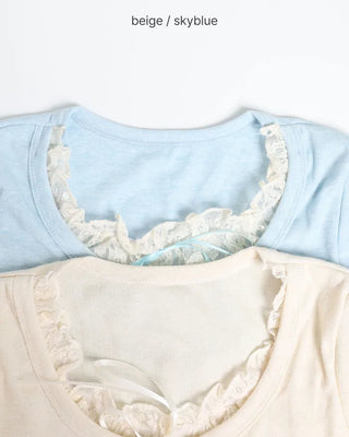 Lace Ribbon Layered Cardigan