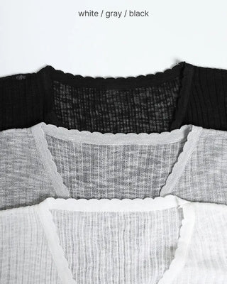 V-neck sheer cardigan