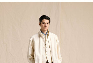 [CULTUM] Lyocell Denim Harrington Jacket