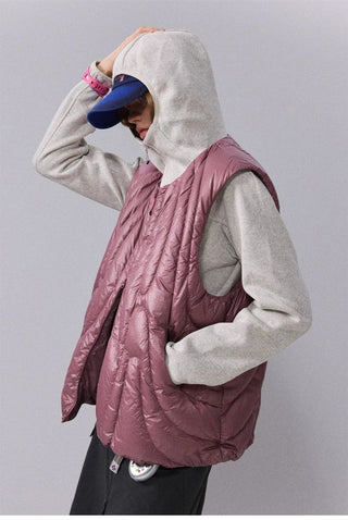 [Monterest] Irregular Quilted Down Vest