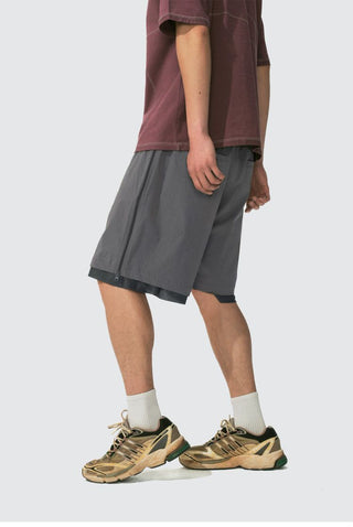[Monterest] Double Layer Side Zip Outdoor Shorts