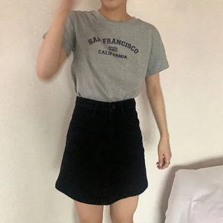 Lettering Cropped T-Shirt