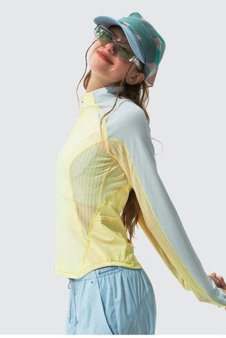 [Monterest] Half-Zip Slim Fit UV Protection Top