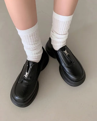 Platform thong zipper loafers (1 color)