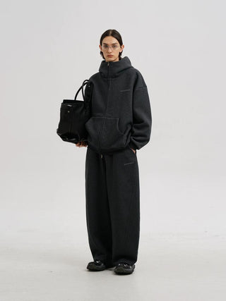 [MASONPRINCE] Air Layer Stand Collar Hoodie Set
