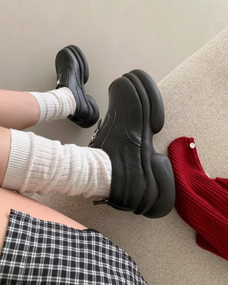 Platform thong zipper loafers (1 color)