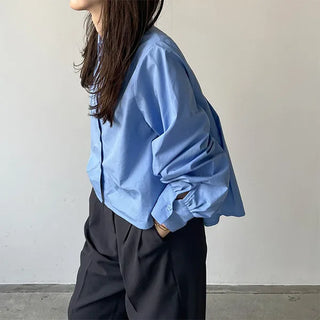 Back pleated blouse
