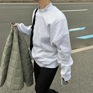 Half-neck warmer sweatshirt