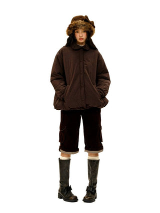 [Moromoro2] Doll Collar A-Line Padded  Jacket