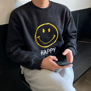 Happy Smile Fleece-lined Sweatshirt (3 colors)