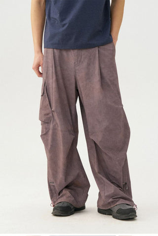 [Monterest] Washed Pleated Parachute Pants