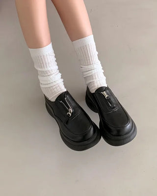 Platform thong zipper loafers (1 color)