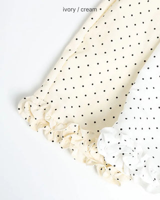 Polka Dot Frill Point Midi Skirt