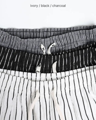 Striped String Point Elastic Waist Pants