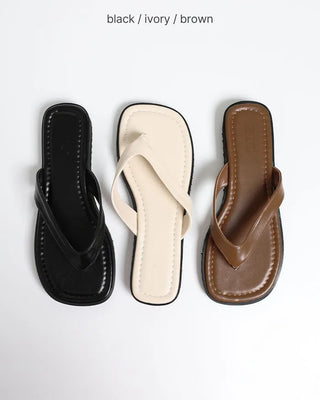 Square stitch sandals