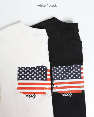 Vintage USA print short-sleeved T-shirt