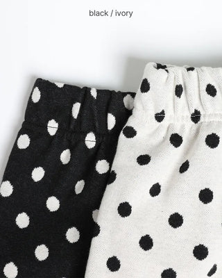 Polka Dot Knit Shorts