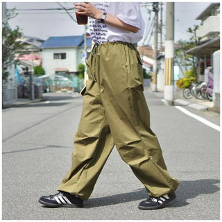 Wide Banding String Pants