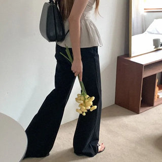 Bootcut cotton pants